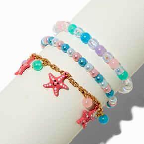 Claire&#39;s Club Starfish Charm &amp; Beaded Bracelet Set - 3 Pack,