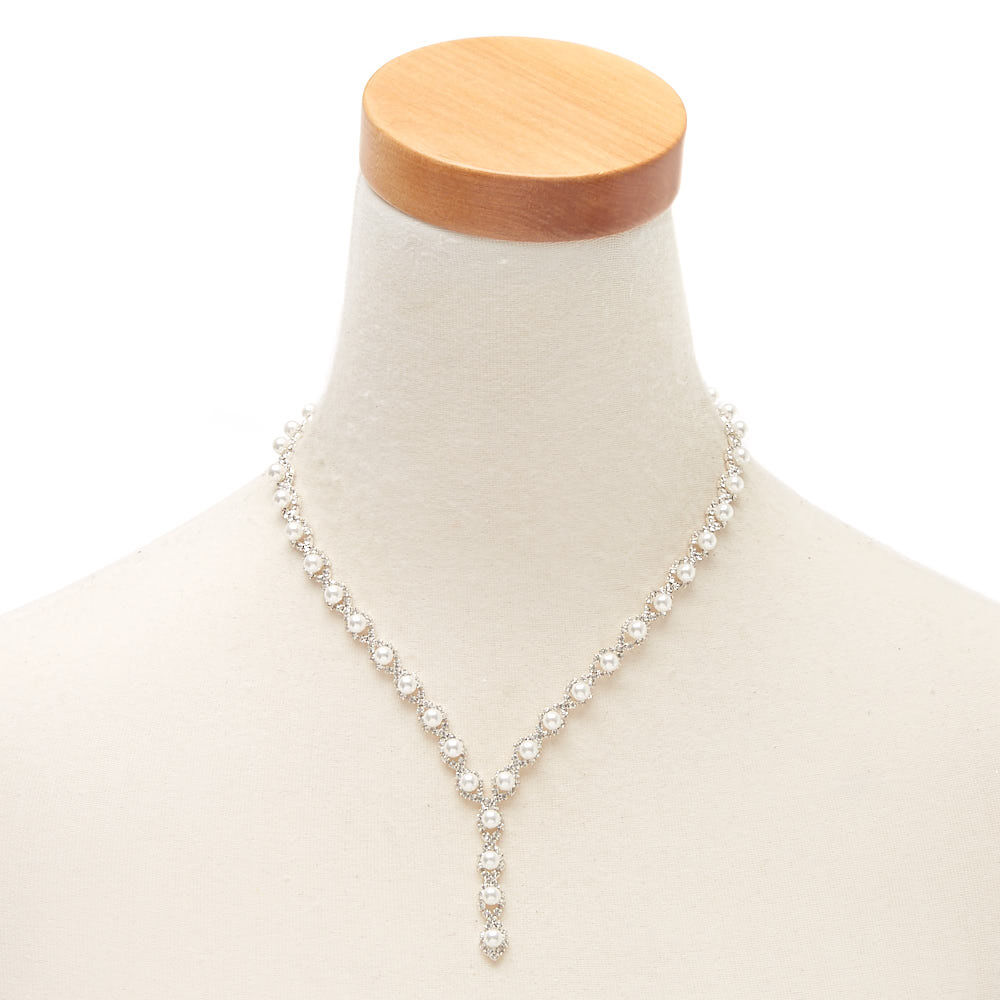 Silver Pearl Linear Jewellery Set - 2 Pack,