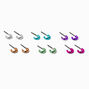 Mini Anodized Hoop Earrings - 6 Pack,