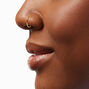 22G Gold-tone Sterling Silver Flower Nose Studs &amp; Hoop - 9 Pack,