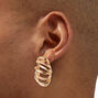 Gold-tone Coil Drop Earrings,