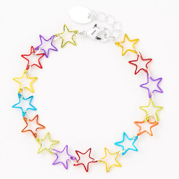 Rainbow Chrome Star Bracelet,