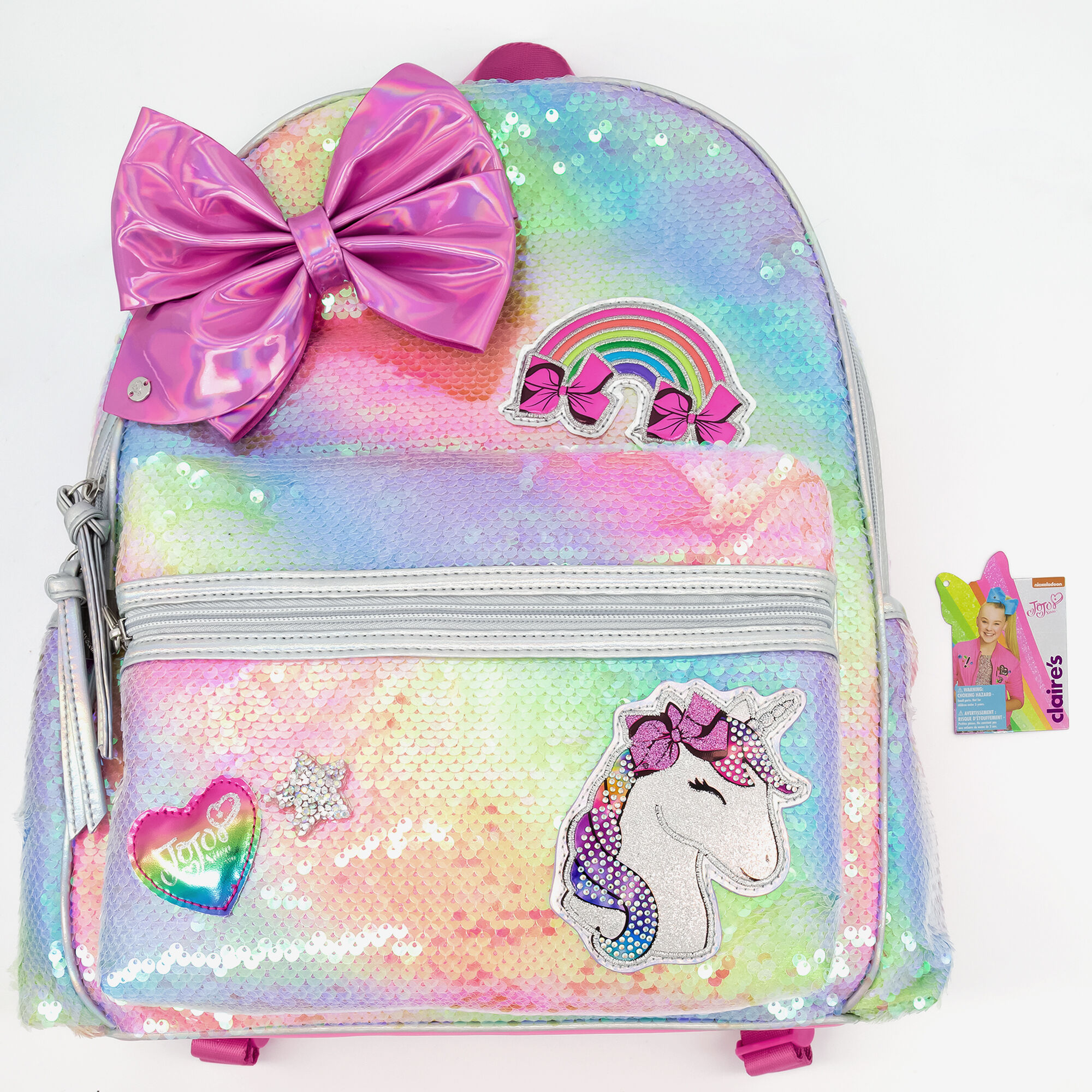 Claire's Grand sac à dos à sequins arc-en-ciel JoJo Siwa™