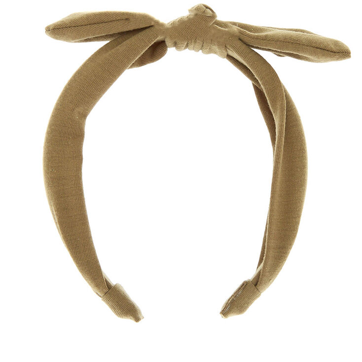 Jersey Solid Knotted Bow Headband - Sage,