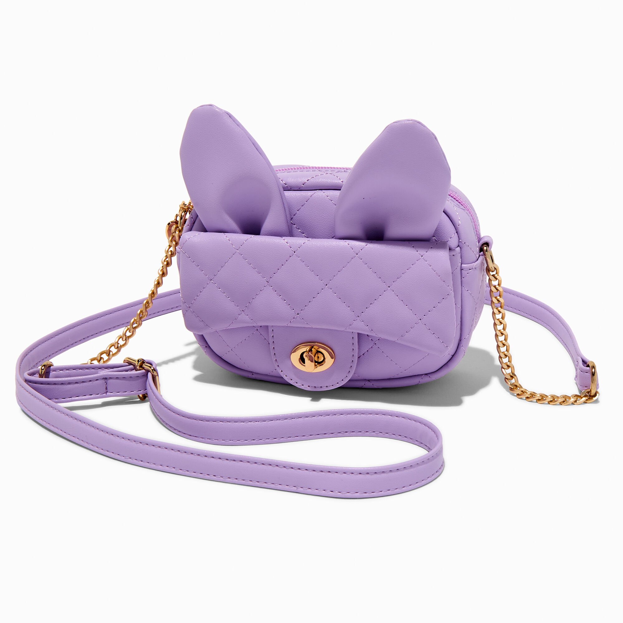 Sac à bandoulière oreilles de lapin violet Claire's Club,