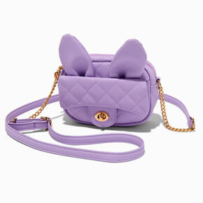 Claire&#39;s Club Purple Bunny Ear Crossbody Bag,