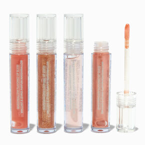 Bronzed Nude Shimmer Lip Gloss Set - 4 Pack,