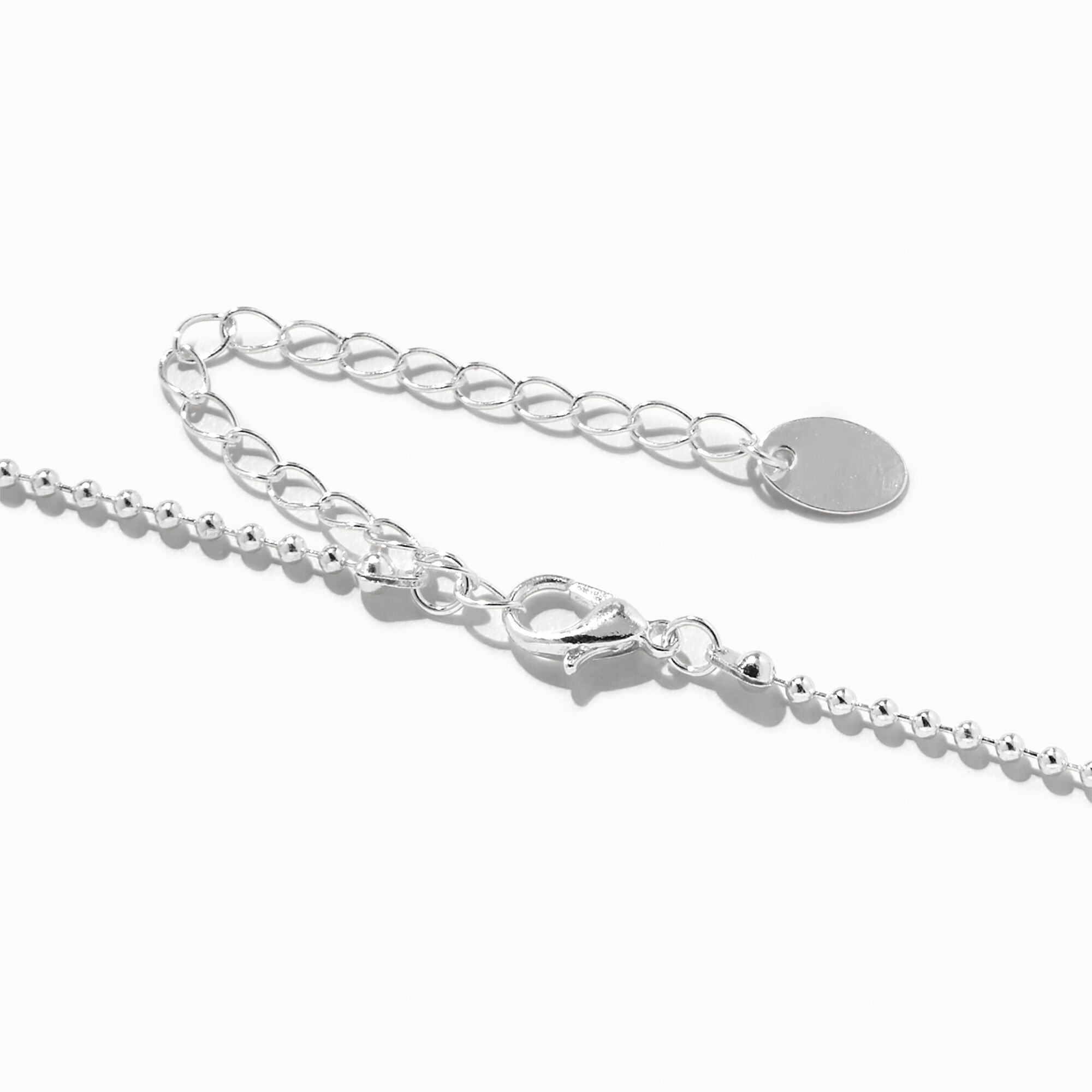 Silver Flame Butterfly Pendant Necklace,