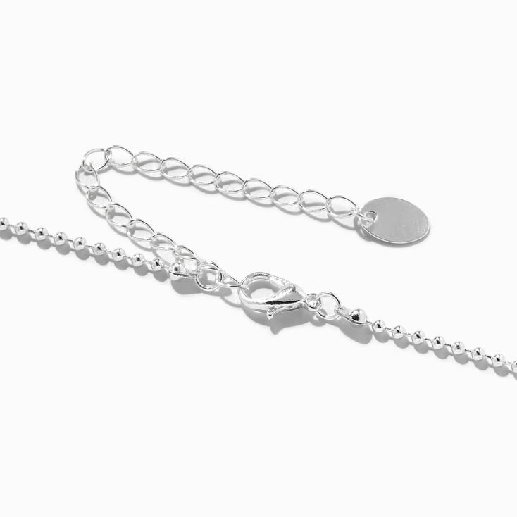 Silver Flame Butterfly Pendant Necklace,
