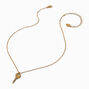 Pav&eacute; Lock &amp; Key Gold-tone Pendant Necklaces - 2 Pack,