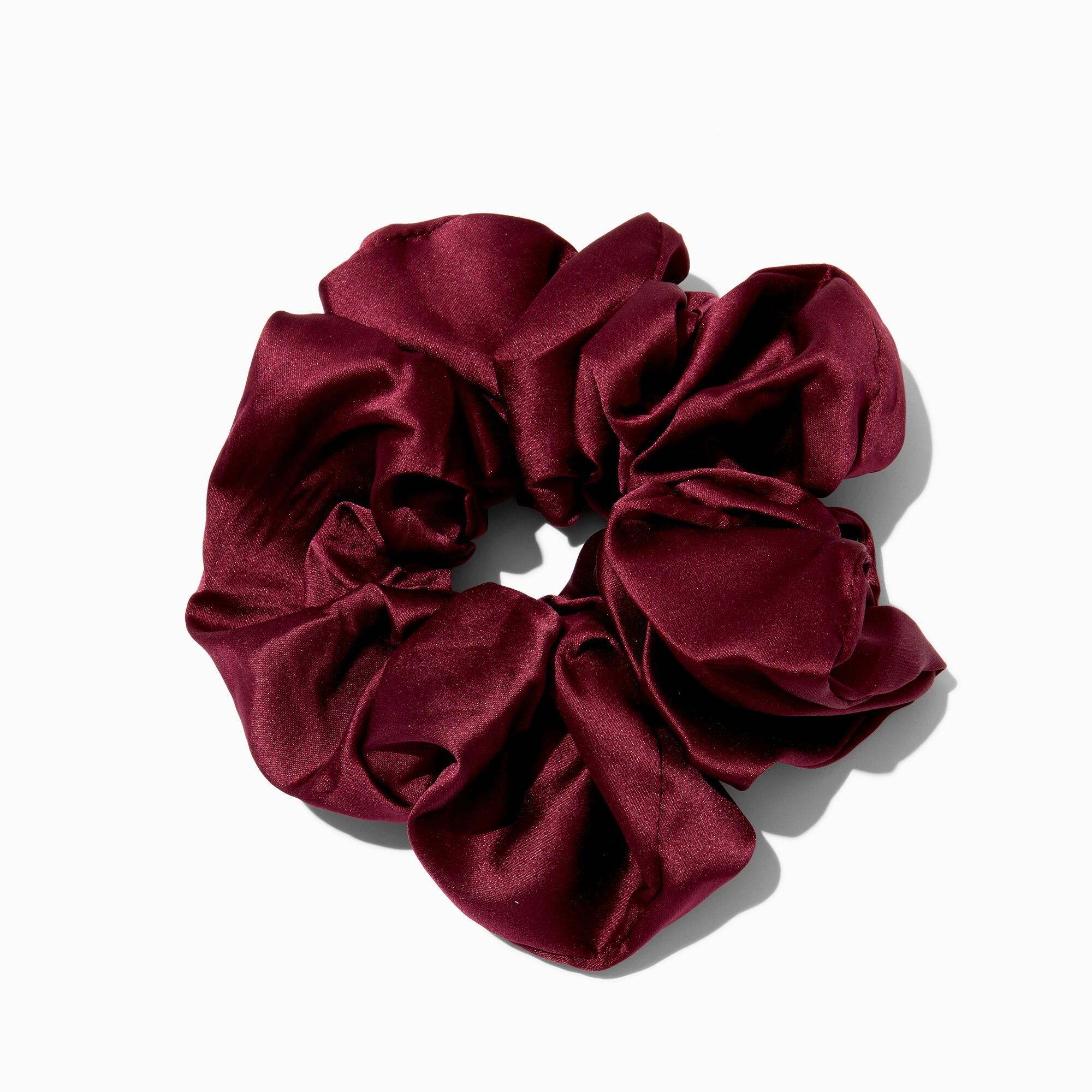 Giant Silky Maroon Hair Scrunchie,