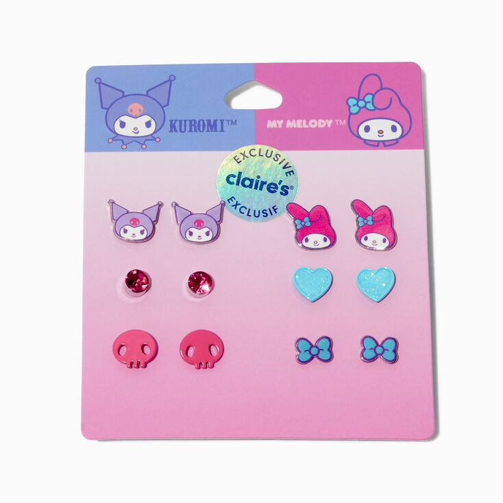 Sanrio&reg; Claire&#39;s Exclusive My Melody&trade; &amp; Kuromi&trade; Stud Earrings - 6 Pack,