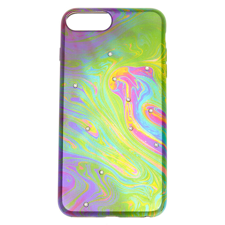 Oil Slick Stone Studded Phone Case - Fits iPhone 6/7/8,