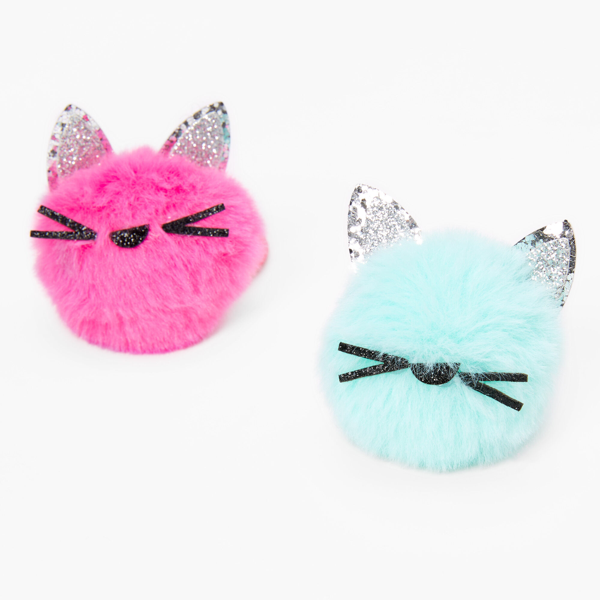 Claire's Club Pim Pom Cat Hair Ties - 2 Pack,