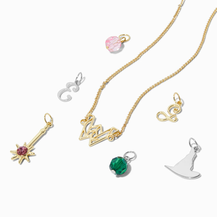 Collier en m&eacute;taux mixtes multi breloques Wicked&trade;,