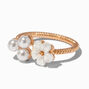 Gold-tone Pearl Flower Ring ,