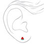 Silver Fruit Slice Stud Earrings - 6 Pack,