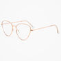 Rose Gold Cat Eye Clear Lens Frames,