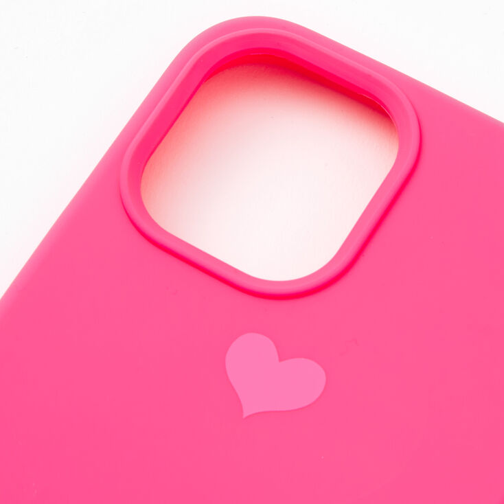 Coque de portable c&oelig;ur rose fluo - Compatible avec iPhone&reg;&nbsp;12 Pro Max,