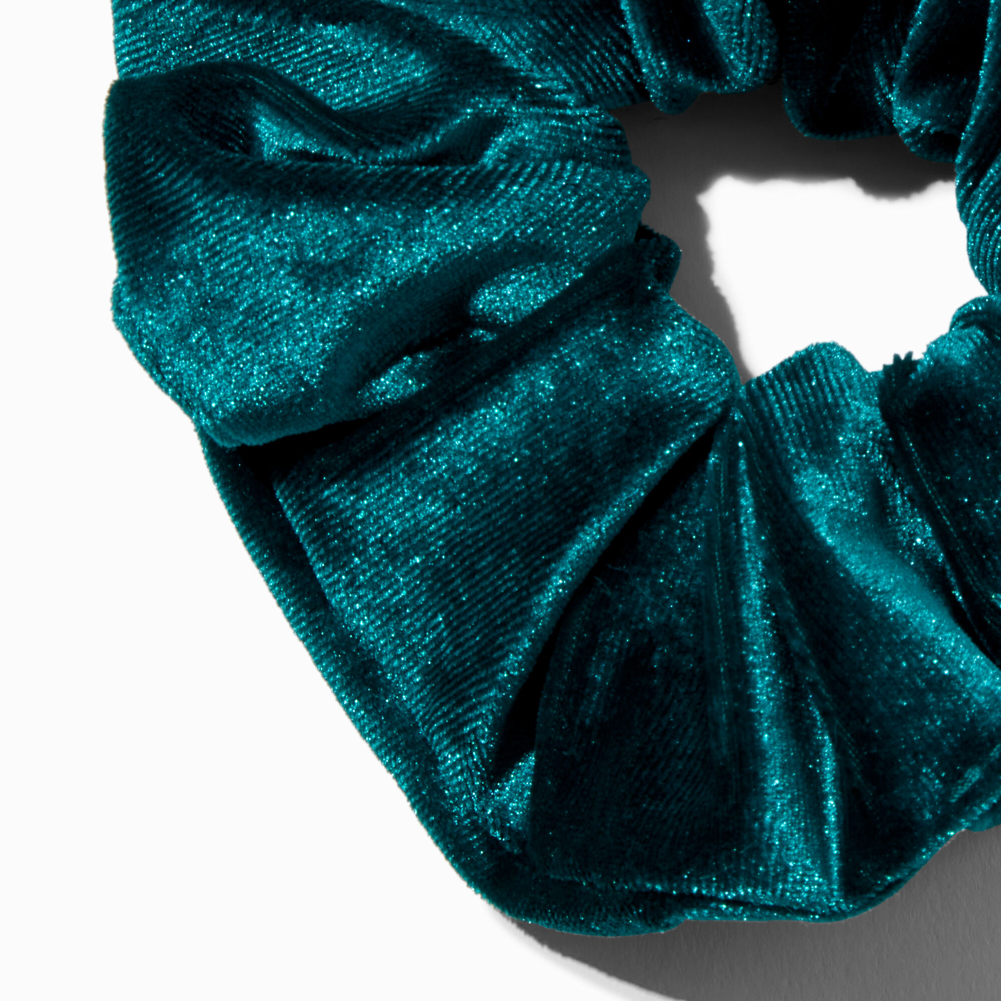 Teal Green Velvet Hair Scrunchie,