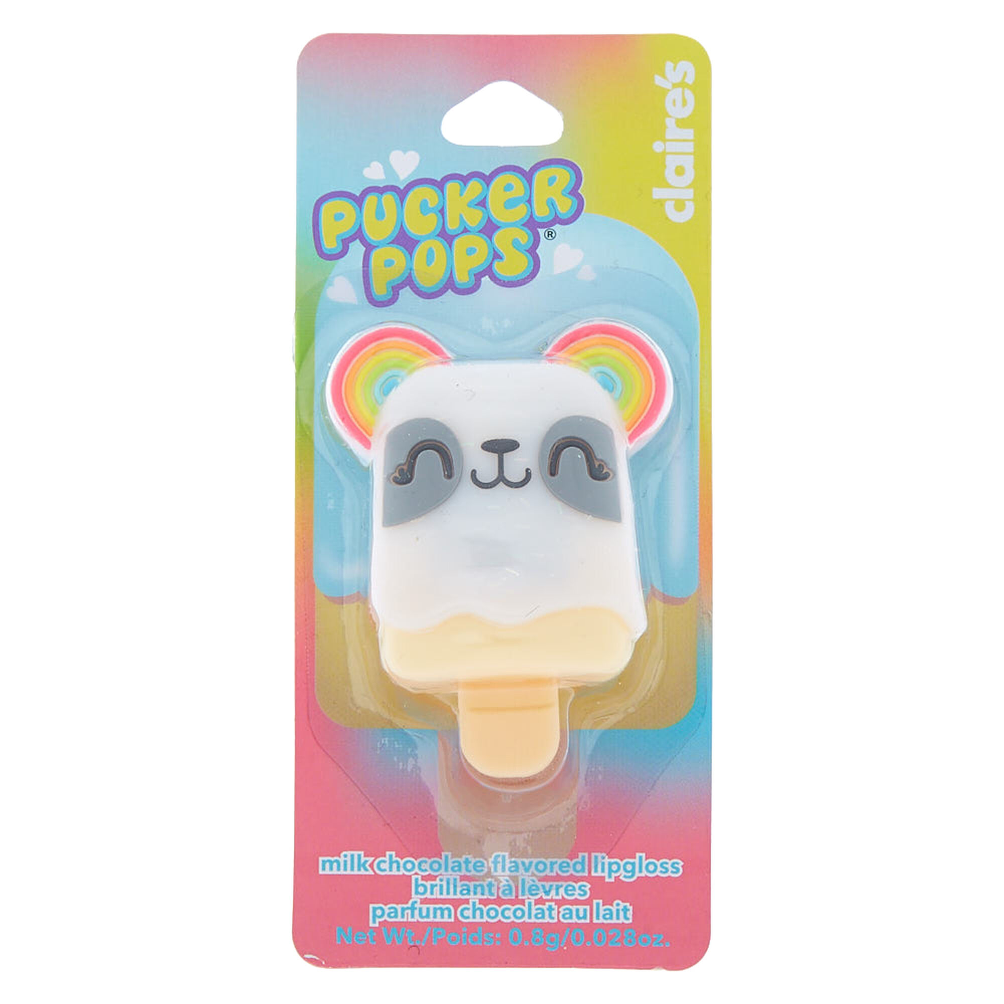 Pucker Pops Rainbow Panda Lip Gloss - Milk Chocolate | Claire's US