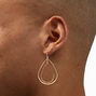 Gold-tone Double Teardrop 1.5&quot; Drop Earrings,