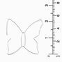 Silver 60MM Wired Butterfly Hoop Earrings,