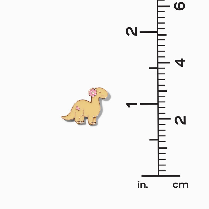 Yellow Brachiosaurus Dinosaur Stud Earrings,