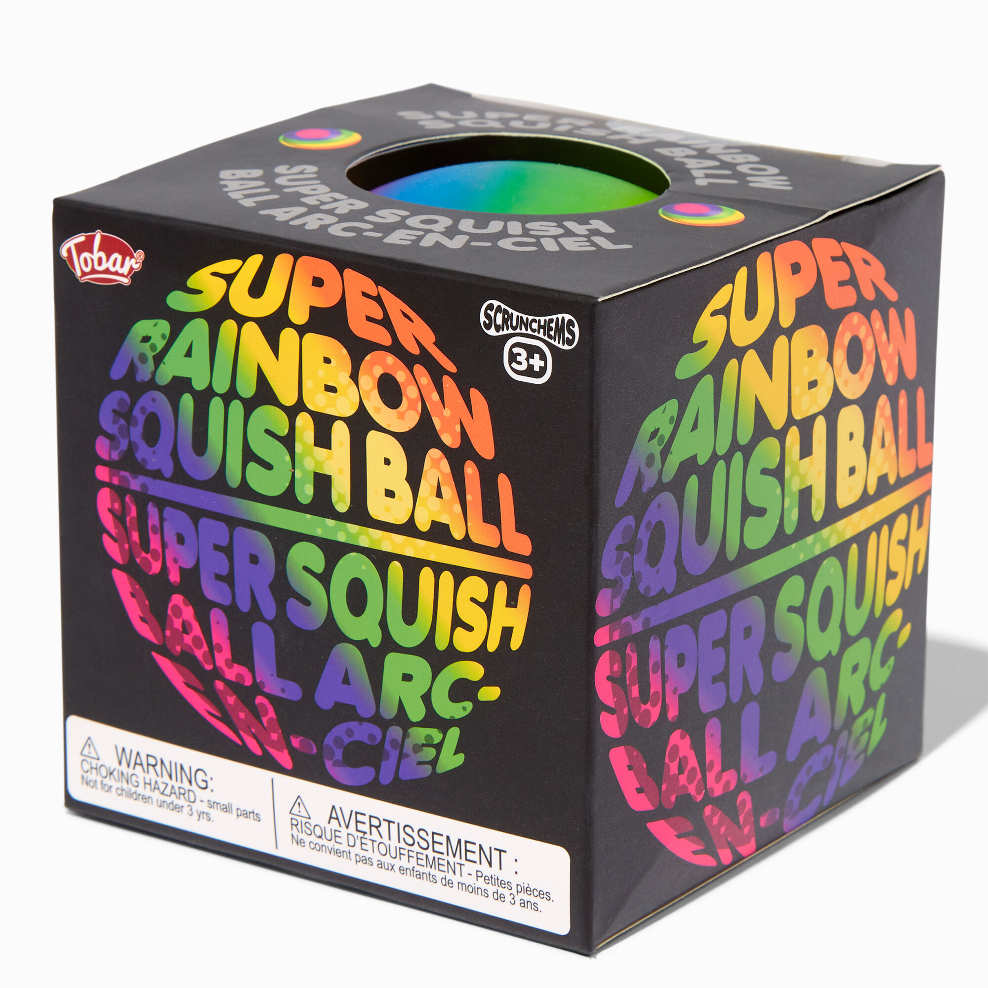 Tobar® Super Rainbow Squish Ball Fidget Toy,