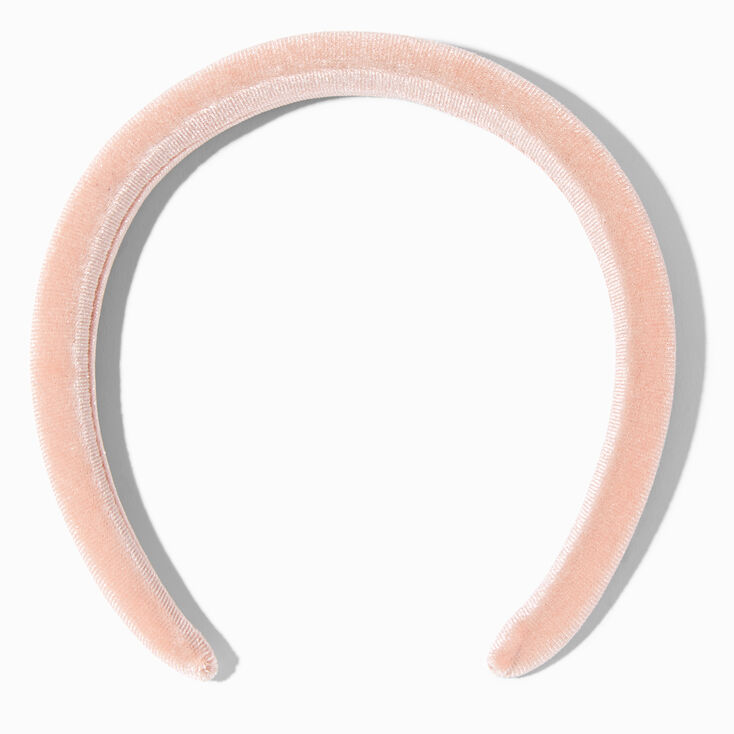 Blush Pink Velvet Puffy Headband,