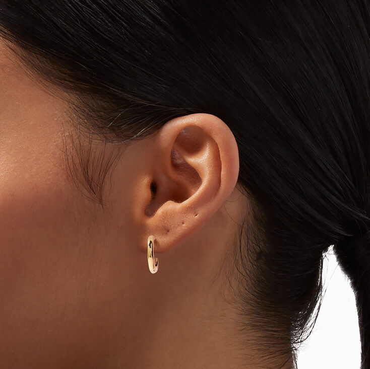 C LUXE by Claire&#39;s 18kt Gold Plated 18mm Thick Hoop Earrings,
