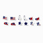 USA Motifs Patriotic Stud Earring Set - 6 Pack,