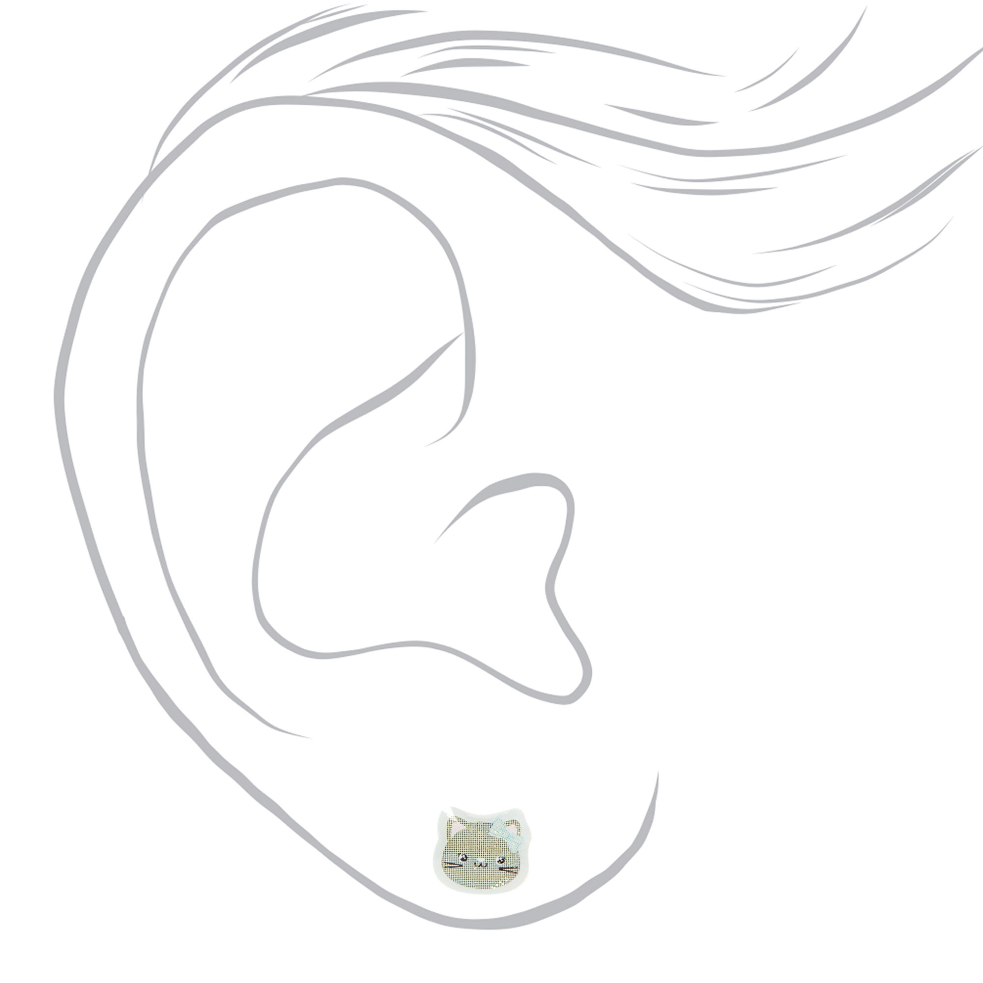 Boucles d’oreilles autocollantes licorne Claire's Club - Lot de 40,