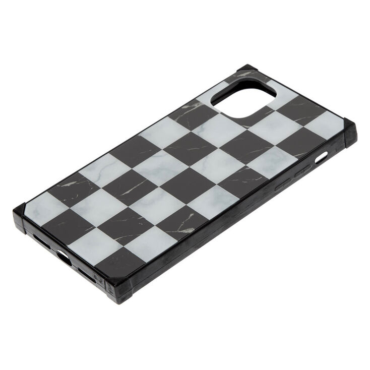 Checkered Marble Square Protective Phone Case - Fits iPhone 11