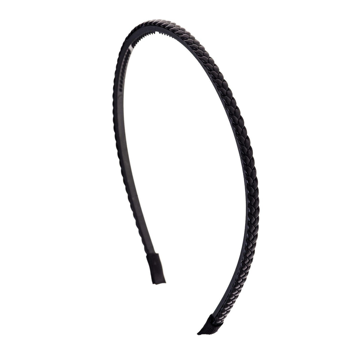 Serre-tête tressé noir,