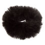 Medium Faux Fur Hair Scrunchie - Black,