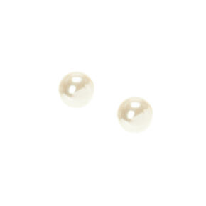 6MM Ivory Pearl Stud Earrings,
