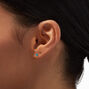 Clous d&#39;oreilles c&oelig;urs floraux couleur argent&eacute;e - Lot de 9,