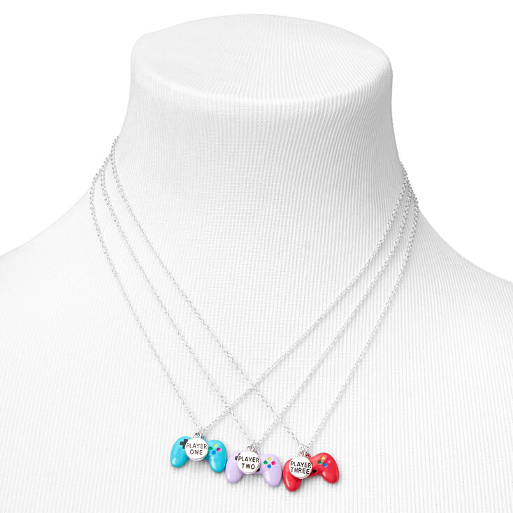 Best Friend Game Controller Pendant Necklaces - 3 Pack,