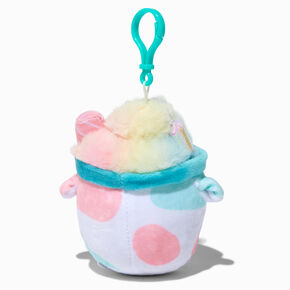&#35;Plush Goals by Cuddle Barn&reg; Claire&#39;s Exclusive 3&#39;&#39; Cotton Candy Mooshake Plush Bag Clip,
