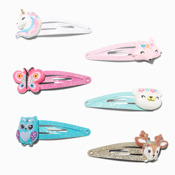 Claire&#39;s Club Animal Snap Hair Clips - 6 Pack,