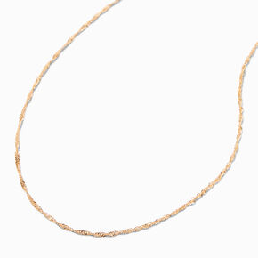 Gold-tone Delicate Twisted Necklace,