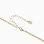 Gold-tone Beaded Disc Multi-Strand Necklace,