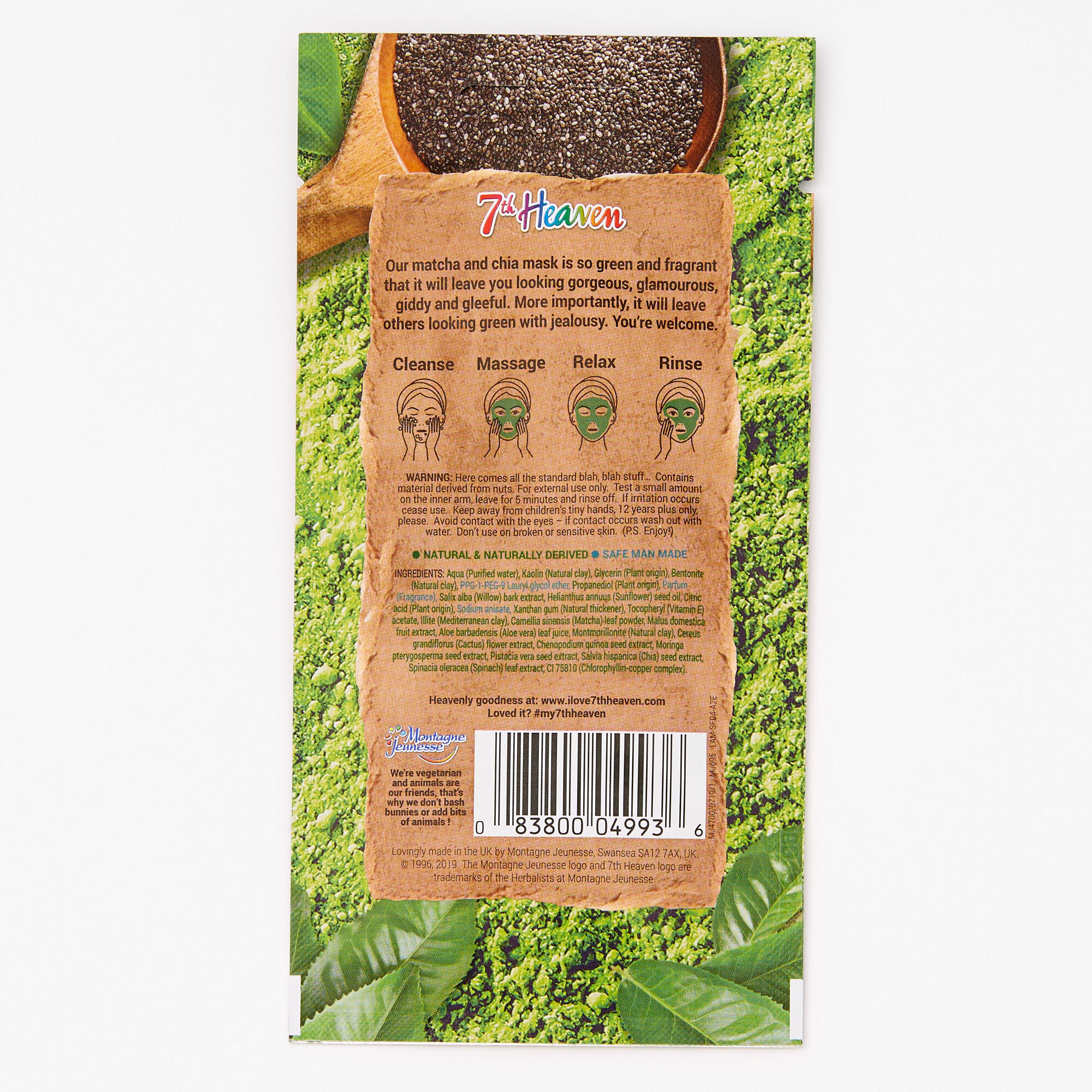 7th Heaven Superfood Matcha & Chia Face Mask,