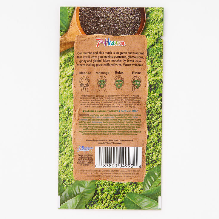 7th Heaven Superfood Matcha &amp; Chia Face Mask,