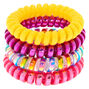 Rainbow Shine Spiral Hair Bobbles - 4 Pack,