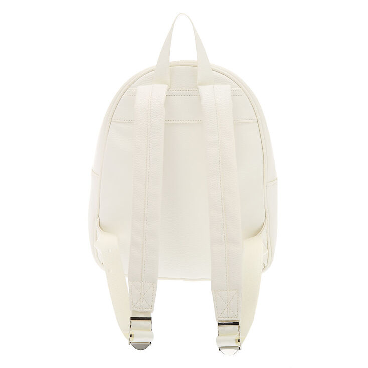 Quilted Medium Backpack - White,