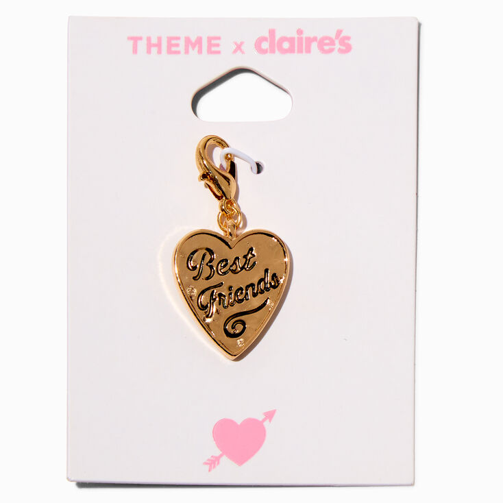 T H E M E x Claire&#39;s Gold-tone Best Friends Heart Charm,