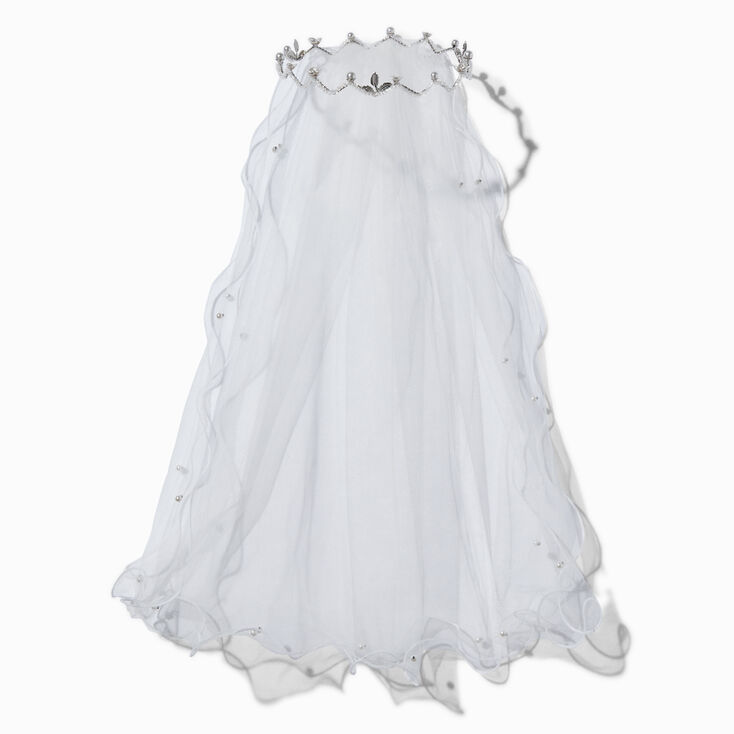 Claire's Club Special Occasion White Halo Veil