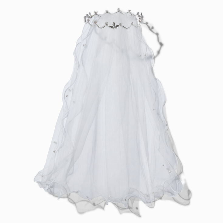 Claire&#39;s Club Special Occasion White Halo Veil,